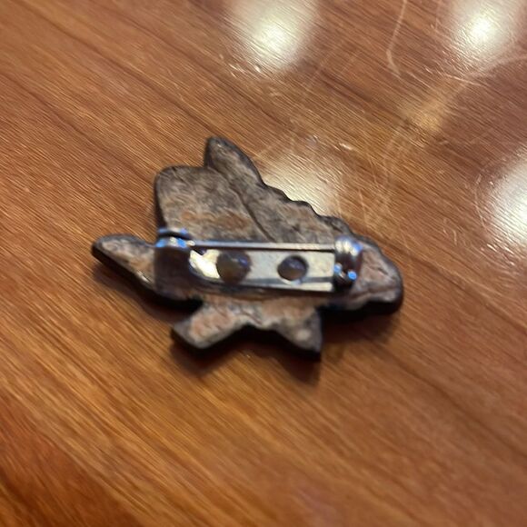 Painted Coconut Shell Pin - Picture 3 of 5